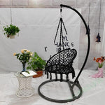 Hanging Orchid Rocking Chair Decoration Hanging Bed Balcony Hanging Basket Chair Cotton Rope Woven Swing Chair