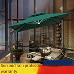 Outdoor Sunshade Umbrella Villa Garden Roman Large Sun Sunscreen Open Yard Stall Flagship Round Double Top 3m Wine Red With 200kg Water Tank