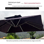 Outdoor Sunshade Umbrella Villa Garden Roman Large Sun Sunscreen Open Yard Stall Flagship Round Double Top 3m Wine Red With 200kg Water Tank