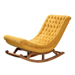 Rocking Chair Nordic Lazy Sofa Net Red Light Luxury Small Family Lounge Leisure Single Chair 826 Frosted Velvet Yellow