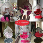 Hanging Basket Rattan Chair Double Swing Lazy Bird's Nest Rocking Balcony Family Hammock Adult Indoor Single White [with Armrest]