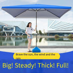 Outdoor Umbrella Courtyard Sunshade Large Commercial Oversized Courtyard Stall Square Rectangular Folding Royal Blue 1.8 * 2.2 (without Base)