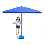 Outdoor Umbrella Courtyard Sunshade Large Commercial Oversized Courtyard Stall Square Rectangular Folding Royal Blue 1.8 * 2.2 (without Base)