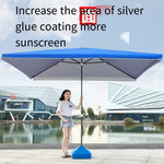 Outdoor Umbrella Courtyard Sunshade Large Commercial Oversized Courtyard Stall Square Rectangular Folding Royal Blue 1.8 * 2.2 (without Base)