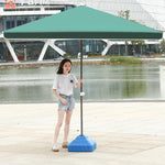 Outdoor Umbrella Courtyard Sunshade Large Commercial Oversized Courtyard Stall Square Rectangular Folding Royal Blue 1.8 * 2.2 (without Base)