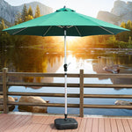 Outdoor Sunshade Umbrella Courtyard Large Sun Security Guard Box Middle Column Balcony Leisure Stall Folding Umbrella 2.7m Iron Pole Meter White Rainproof Without Base