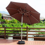 Outdoor Sunshade Umbrella Courtyard Large Sun Security Guard Box Middle Column Balcony Leisure Stall Folding Umbrella 2.7m Iron Pole Meter White Rainproof Without Base