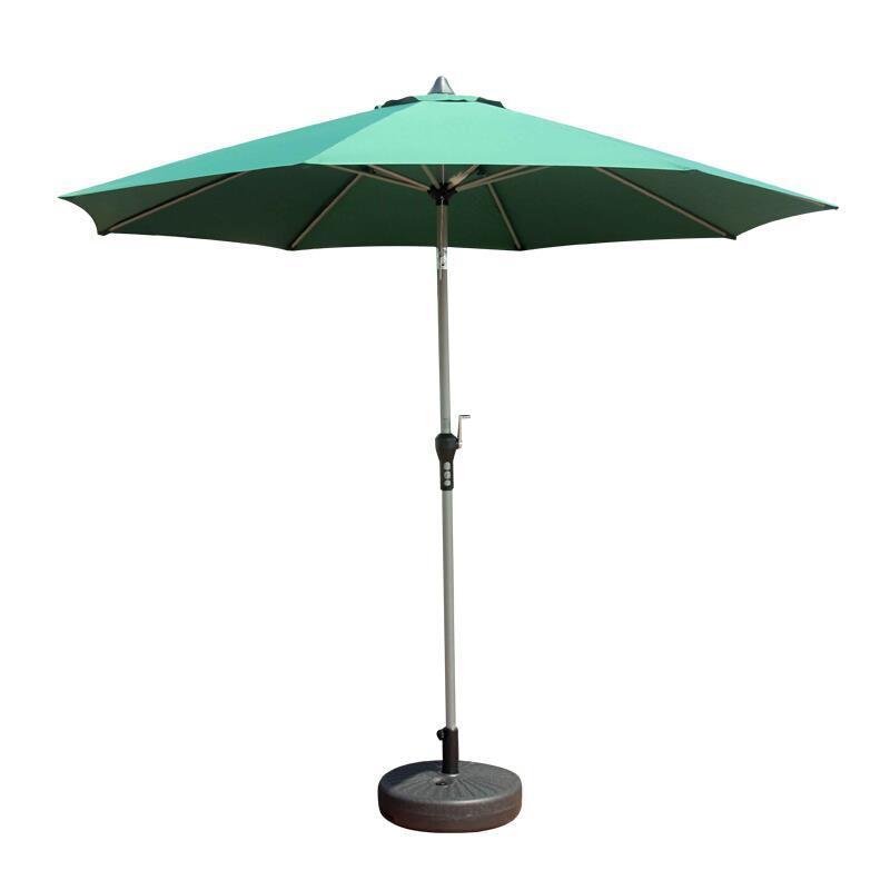 Outdoor Sunshade Umbrella Courtyard Large Sun Security Guard Box Middle Column Balcony Leisure Stall Folding Umbrella 2.7m Iron Pole Meter White Rainproof Without Base