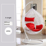 Hanging Basket Rattan Chair Indoor Household Hammock Double Swing Balcony Rocking Off Bird's Nest Orchid Lazy Cradle Leader Single White rattan Armless