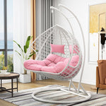 Double Hanging Basket Rattan Chair Living Room Balcony Bedroom Household Indoor Single Orchid Rocking Swing Net Red Lazy Outdoor Cradle Coffee Single Style - Fine Rattan Armless Gift Bag