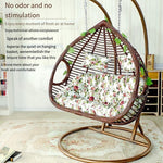 Hanging Basket Rattan Chair Double Household Indoor Swing Balcony Bassinet Bird's Nest Hammock Lazy Orchid Drop Double Pole Coffee Fine Rattan