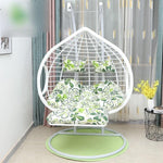 Double Cradle Rattan Chair Lazy Rocking Indoor Household Hanging Orchid Outdoor Balcony Swing A87 Single White Armless (thin Rattan)