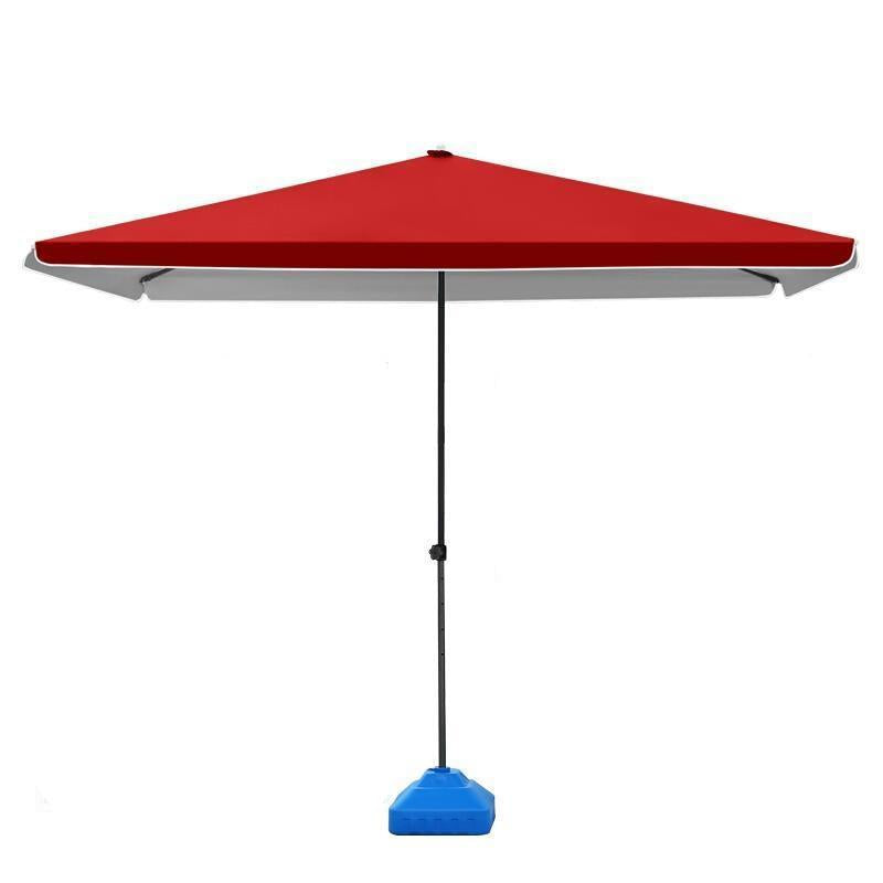 Outdoor Sunshade Umbrella Large Stall Sun Ground Stall Beach Booth Square Commercial Folding Advertising Umbrella Outdoor Courtyard Umbrella Sunscreen Tent Assembly Free Blue 2.0 × 2.0