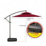 Outdoor Sunshade Large Courtyard Umbrella Balcony Banana Umbrella Side Stall Large Sun Umbrella Iron Double Top Wine Red