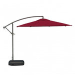 Outdoor Sunshade Large Courtyard Umbrella Balcony Banana Umbrella Side Stall Large Sun Umbrella Iron Double Top Wine Red