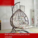 Hanging Basket Rattan Chair Swing Cradle Rocking Orchid Drop Chair Bird's Nest Chair Swing Household Balcony Indoor Hammock Single Double Adult Northumberland Single White Armrest Fine Rattan