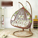 Hanging Basket Rattan Chair Double Household Indoor Swing Balcony Bassinet Chair Bird's Nest Hammock Lazy Man Tesiyou Hanging Orchid Drop Pole Coffee Fine