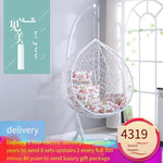 Hanging Chair Indoor Basket Single Living Room Rocking Rattan Chair Balcony Table Chair Swing Bed White