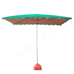 Outdoor Sunshade Umbrella Canopy Stall Large Rainproof Folding Large Square Sun Umbrella Thickened Inclined Shop Commercial Inclined Six Bones 4 × 2 Red