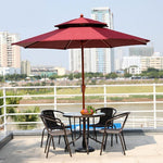 Outdoor Umbrella Courtyard Sun Advertisement Folding Center Pillar Balcony Table Chair Sun Stall Barker 2.0m [color Message]