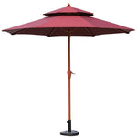 Outdoor Umbrella Courtyard Sun Advertisement Folding Center Pillar Balcony Table Chair Sun Stall Barker 2.0m [color Message]