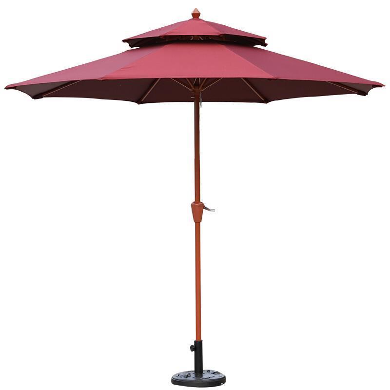 Outdoor Umbrella Courtyard Sun Advertisement Folding Center Pillar Balcony Table Chair Sun Stall Barker 2.0m [color Message]