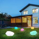 22 * 18 * 12 LED Simulation Stone Lamp Outdoor Waterproof Lawn Lighting Courtyard Pebble Lamp Solar Garden Villa Landscape Lamp Colorful Charging