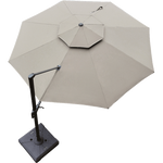 Outdoor Umbrella Sunshade Umbrella Outdoor Umbrella Khaki Super Large Thick 3.5m Round [with 100kg Marble Rotary Base]