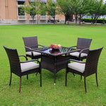 Outdoor Tables And Chairs Balcony Courtyard Milk Tea Shop Coffee Iron Art Furniture Umbrella Outdoor Garden Leisure Combination Rattan Chair 35 Piece Set