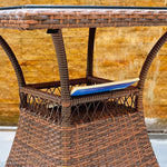 Outdoor Tables And Chairs Rattan Chair Leisure Courtyard Balcony Three Piece Rattan Furniture One Table Two Chairs Including Cushion Formula Table