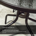 Outdoor Table And Chair Courtyard Balcony Iron Mesh Table And Chair Five Piece Set Outdoor Simple Leisure Tea Table 4