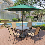 Outdoor Tables And Chairs Leisure Beach Courtyard Balcony Outdoor Garden Coffee Shop Milk Tea Roadside Stall Sun Umbrella Waterproof Furniture