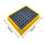 [Rotational Plastic Desktop Small Platform 530 * 430 * 110mm] Leakage Proof Tray Leakage Proof Platform Chemical Warehouse Oil Barrel Hazardous Waste Liquid Oil Tray Plastic Forklift Tray