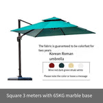 Outdoor Sunshade 3m Courtyard Umbrella Garden Balcony Roman Umbrella Outdoor Large Sun Umbrella Security Guard Box Umbrella 3m Square