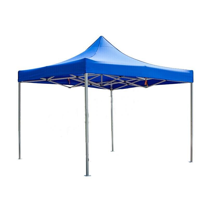 Outdoor Folding Tent Retractable Awning Stall Four Foot Sunshade Four Corner Awning Big Awning Square Umbrella Activity Awning Umbrella Outdoor Stall Outdoor 2x2 Reinforced Black Frame 3cm Blue
