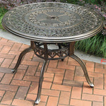 Outdoor Table And Chair Courtyard Furniture Cast Aluminum Leisure Balcony Terrace Villa Sunshine Room Iron Umbrella Combination Five Piece Set