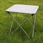 Outdoor Folding Table And Chair Portable Aluminum Alloy Picnic Chair Courtyard Barbecue Table Outdoor Camping Table Combination