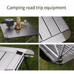 Outdoor Folding Table And Chair Portable Aluminum Alloy Picnic Chair Courtyard Barbecue Table Outdoor Camping Table Combination