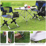 Outdoor Folding Table And Chair Portable Aluminum Alloy Picnic Chair Courtyard Barbecue Table Outdoor Camping Table Combination