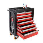 7 Drawer Tool Storage Trolley Mobile Auto Repair Tool Cart Hardware Tool Storage Cart Multi-function Tool Cart Parts Cabinet