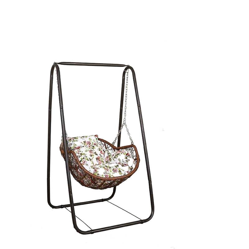 Cradle Swing Hanging Chair Rattan Chair Cradle Leisure Bird's Nest Hanging Orchid Rocking Chair Coffee Swing + Cushion + Carpet