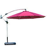 Outdoor Sunshade Umbrella Fishing Umbrella Courtyard Umbrella Big Umbrella 3m Khaki 2.7m Round Double Top Iron (30kg Marble Base)