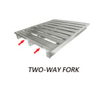 Galvanized Metal  Pallet Supermarket  Steel Moisture Proof  Pallet Static Load 8820lbs Dynamic Load 2205lbs 2-Way Entry