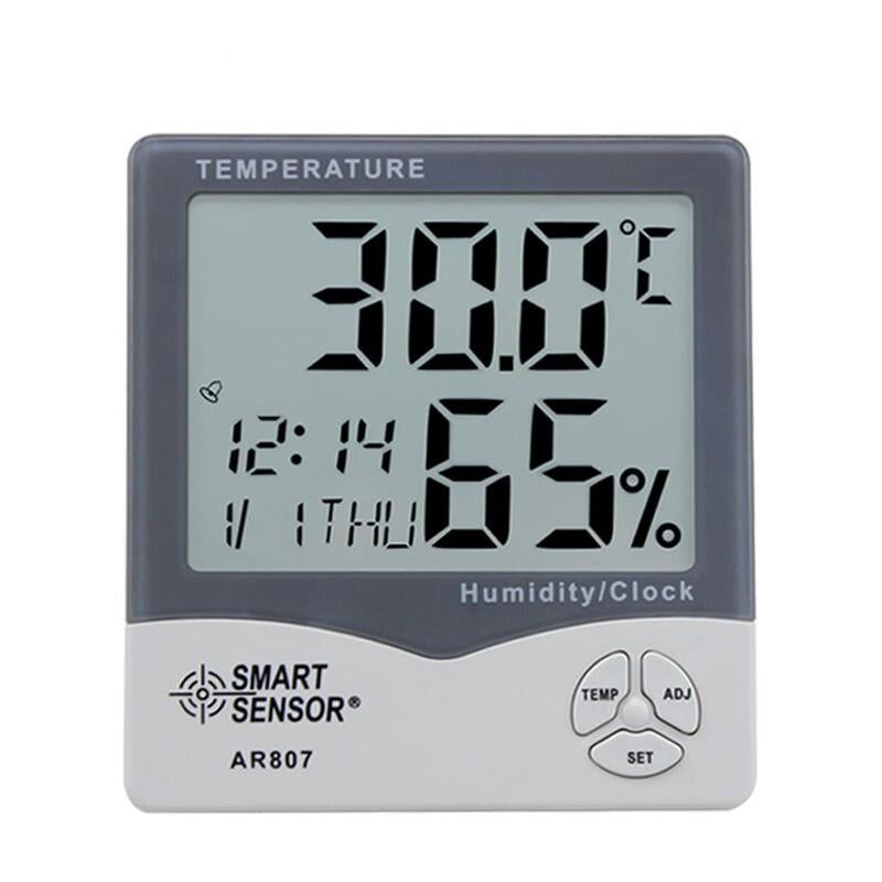 Electronic Temperature And Humidity Meter Alarm Clock Office And Home Indoor And Outdoor Thermometer Hygrometer