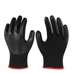 12 Pairs Of Black Free size Nitrile Work Safety Gloves Skid Resistant Oil Resistant Acid And Alkali Resistant Construction Protective Gloves