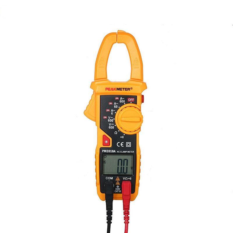 PEAKMETER Digital Clamp Meter 2000 Counts Multimeter AC/DC Voltage Current Resistance Continuity Measurement Tester