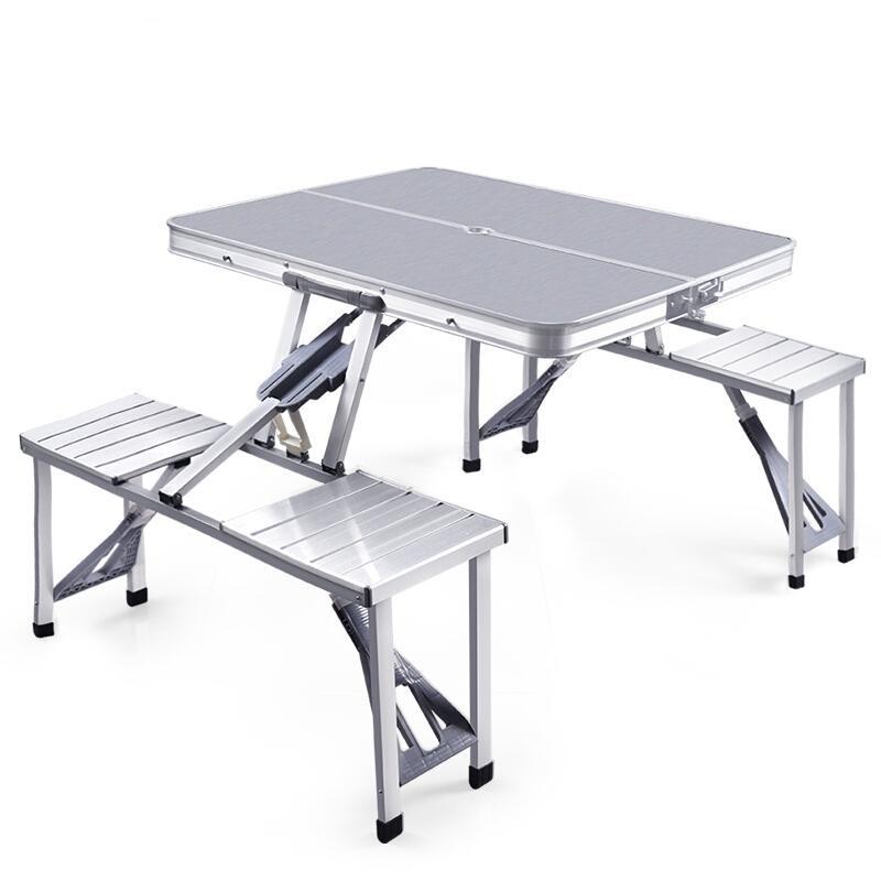 Outdoor Folding Table And Chair Portable Integrated Dining Table Aluminum Alloy Table Advertising Stall Courtyard Picnic Barbecue Outdoor General