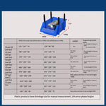 New Shelf Inclined Opening Sorting Storage Box Parts Box Combined Material Box Q3 340 * 200 * 140mm Blue (10 Pack)