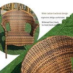 Outdoor Balcony Table And Chair Five Piece Set Combined Rattan Woven Rattan Chair Outdoor Iron Leisure One Table And Four Chairs