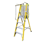 Safety Ladder Herringbone Engineering Ladder Insulated Handrail Protection Aluminum Alloy Fence Working Platform Ladder